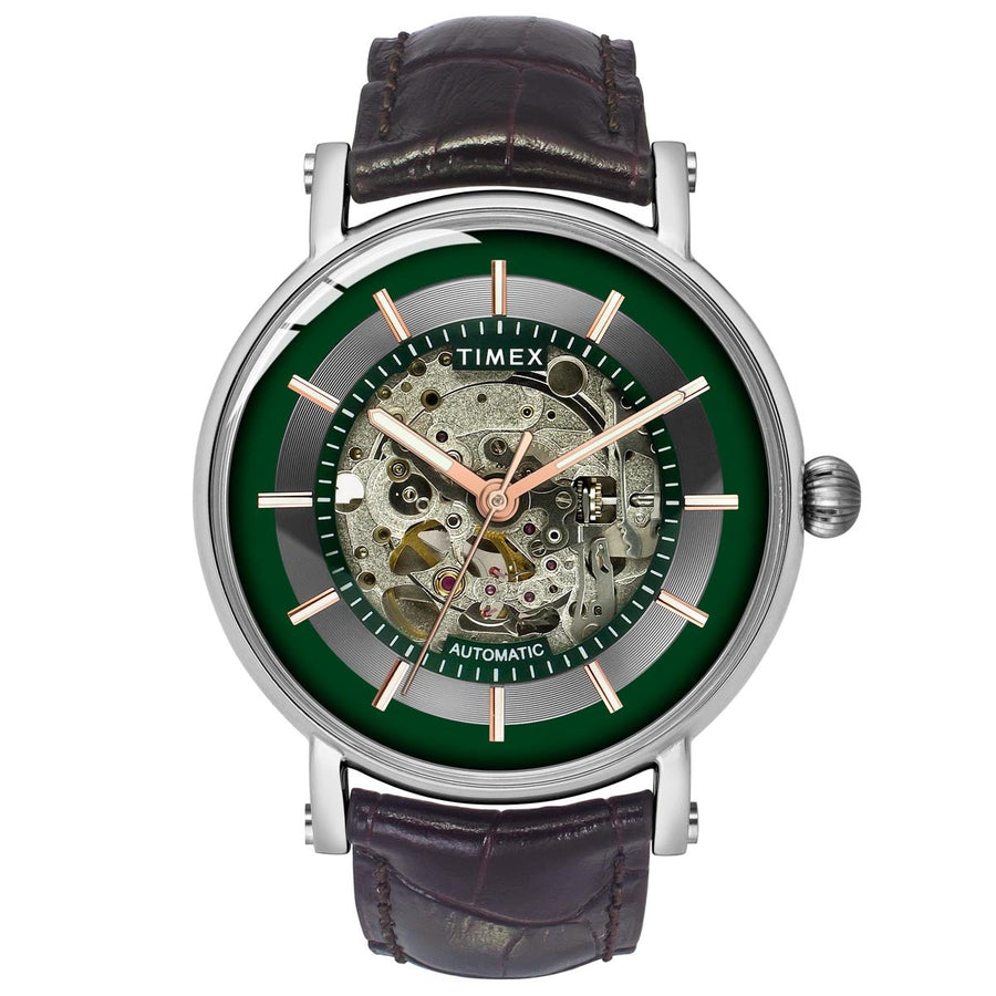 Timex Men Automatic Green Round Stainless Steel Dial Automatic watch- TWEG16718