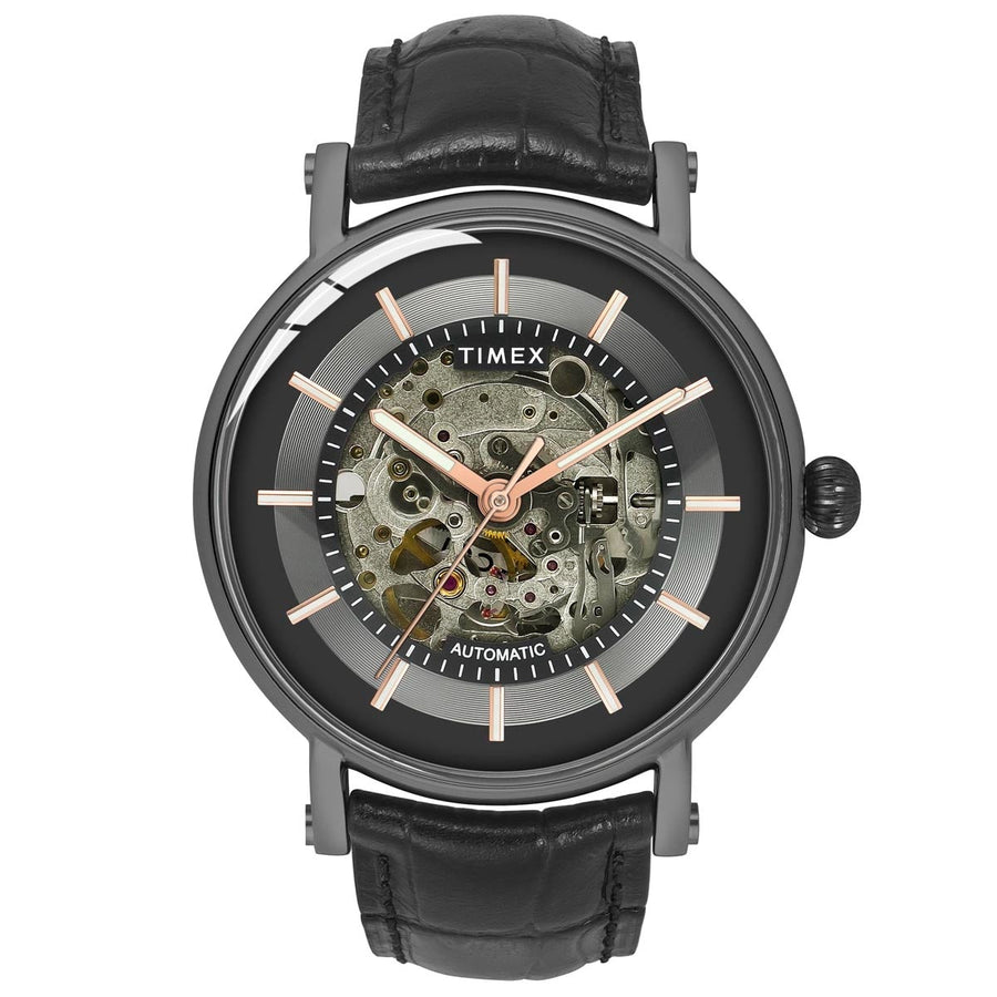 Timex Men Automatic Black Round Stainless Steel Dial Automatic watch- TWEG16720