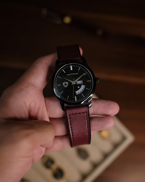 The Mafia Signature Watch - Deep Maroon Signature Strap - Magnetic Clasp